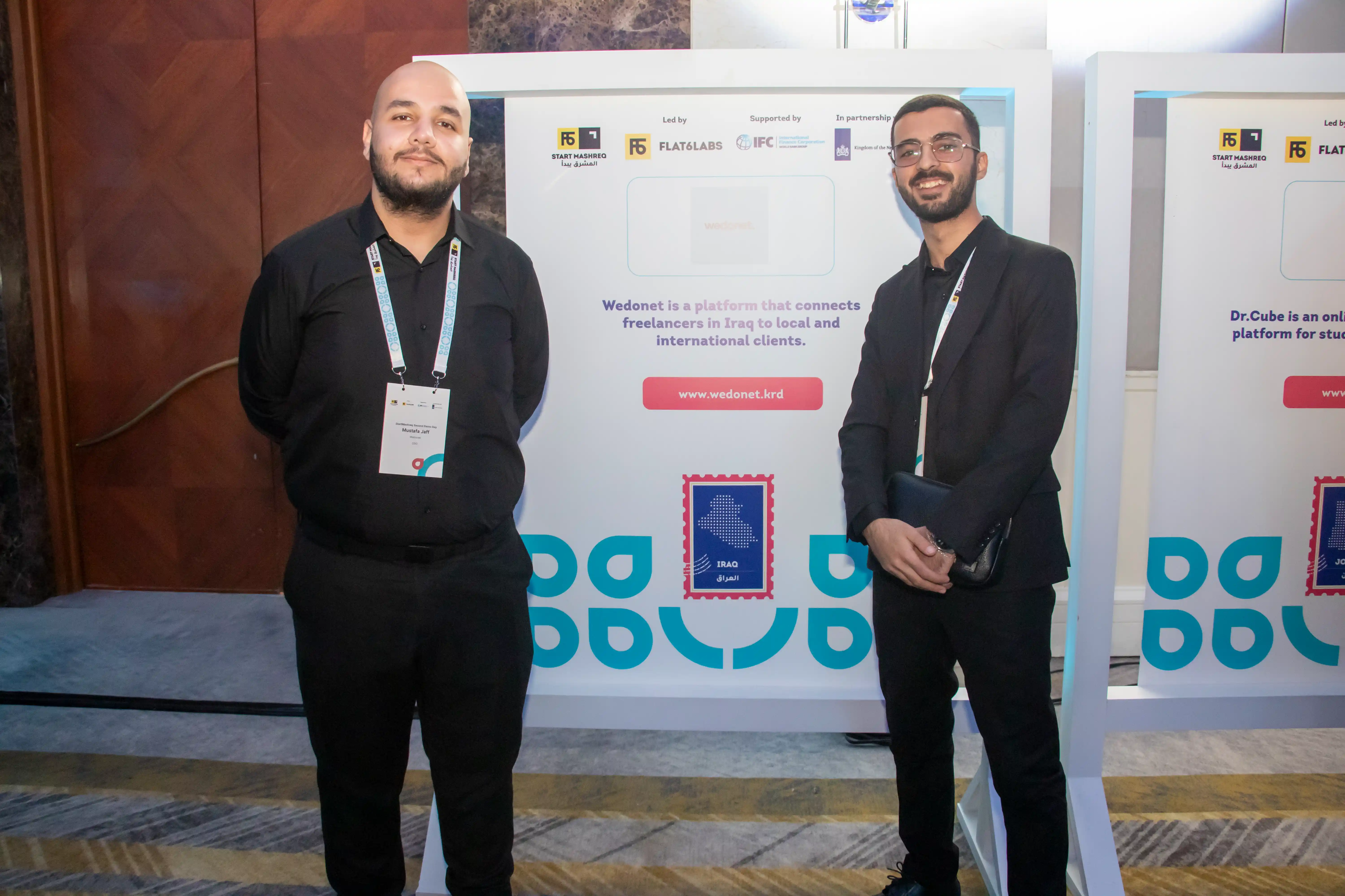 The Wedonet team at the Start Mashreq Demo Day booth